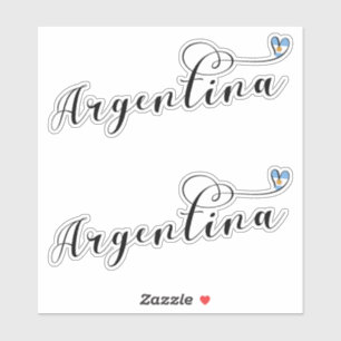 I Liebe Argentinien, Argentinisches Flaggenherz Aufkleber