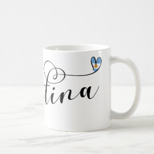 I Liebe Argentinien, Argentinisches Flaggenherz Kaffeetasse
