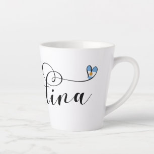 I Liebe Argentinien, Argentinisches Flaggenherz Milchtasse