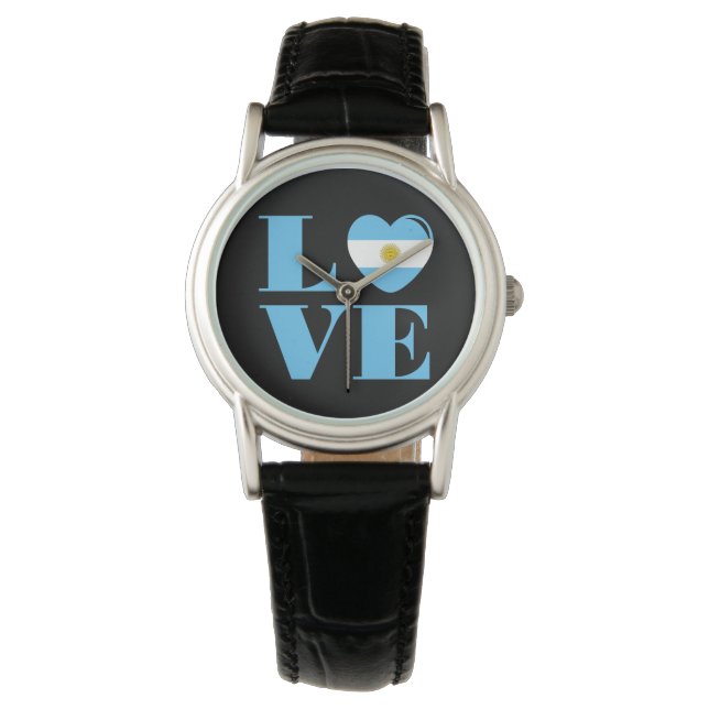 I Liebe Argentinien Armbanduhr (Vorderseite)