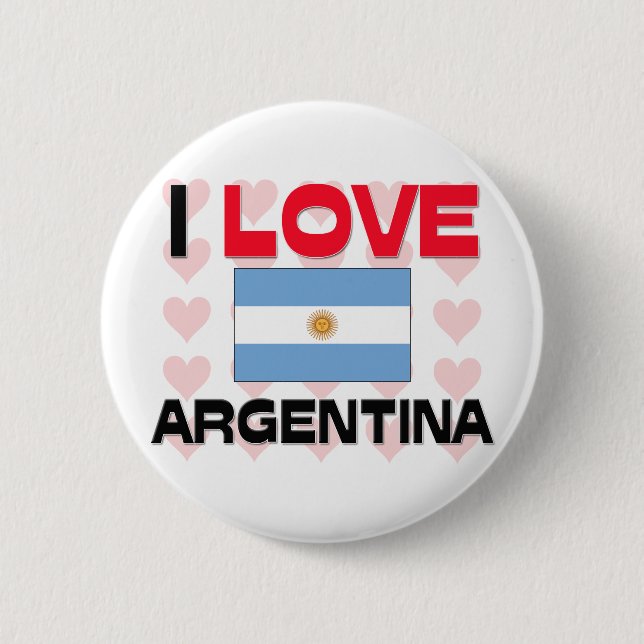 I Liebe Argentinien Button (Vorderseite)