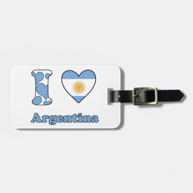 I Liebe Argentinien Gepäckanhänger (Vorderseite horizontal)