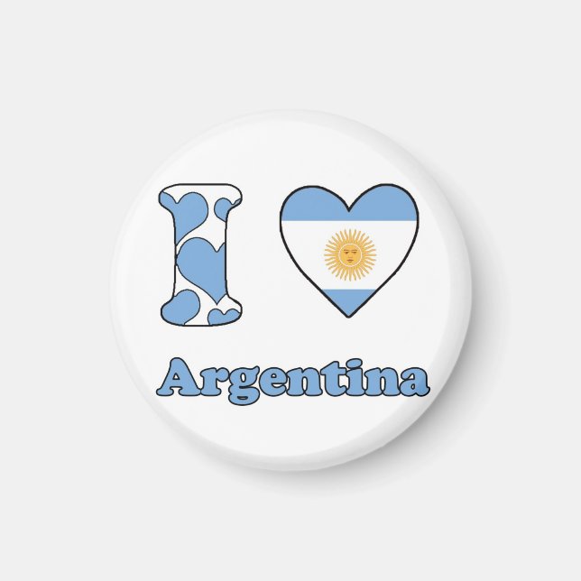 I Liebe Argentinien Magnet (Vorne)