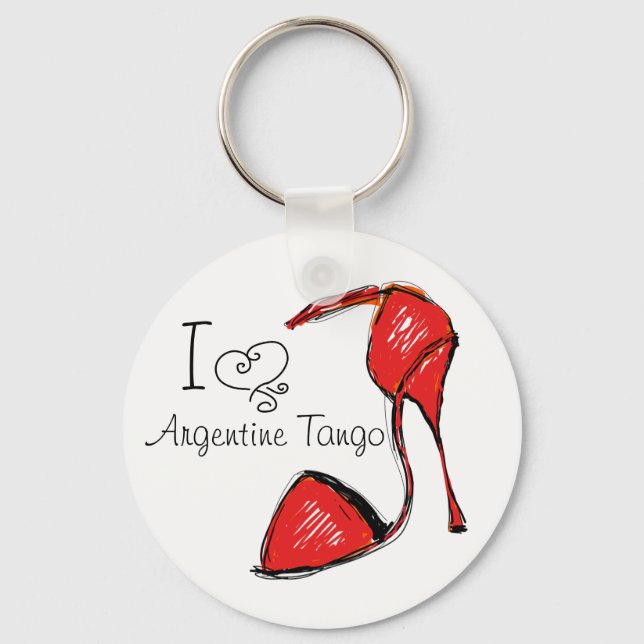 I Liebe Argentinischer Tango Schlüsselkette Schlüsselanhänger (Vorderseite)