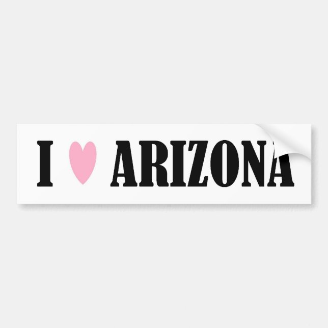 I LIEBE-ARIZONA-AUTOAUFKLEBER AUTOAUFKLEBER (Vorne)