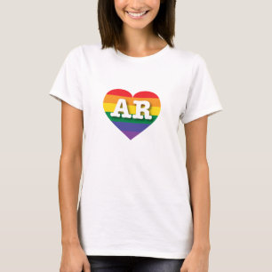 I Liebe Arkansas Rainbow Heart T-Shirt