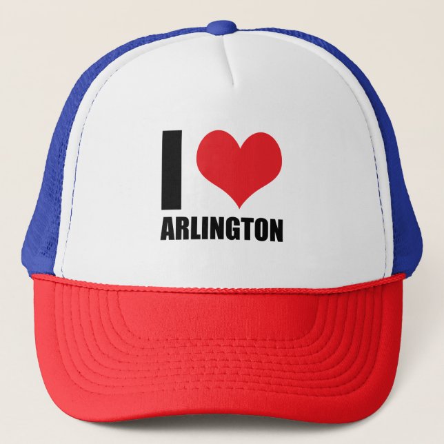 I Liebe Arlington Truckerkappe (Vorderseite)