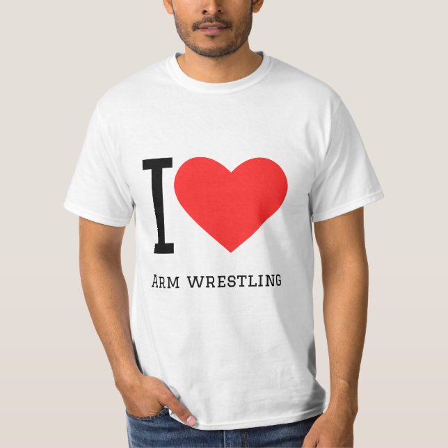 I Liebe Arm Wrestling T-Shirt (Vorderseite)