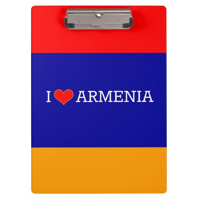 I Liebe Armenien, Flagge Armeniens Klemmbrett (Vorderseite)