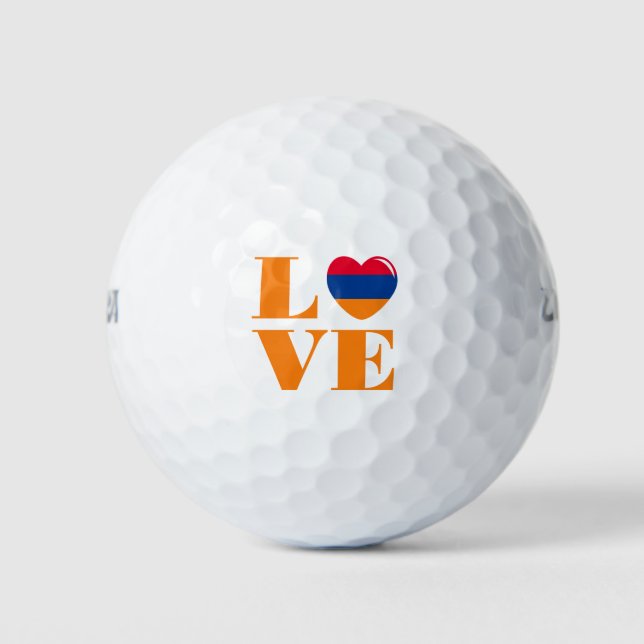 I Liebe Armenien Golfball (Vorderseite)