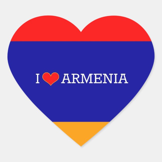 I Liebe Armenien Herz-Aufkleber (Vorderseite)