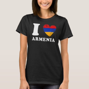 I Liebe Armenien Herzenflagge Armenien T-Shirt