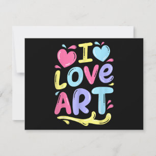 I Liebe Art, Artist Painter Colorful Painting Gift Feiertagskarte