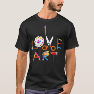 I Liebe Art Colorful Art Maler T-Shirt