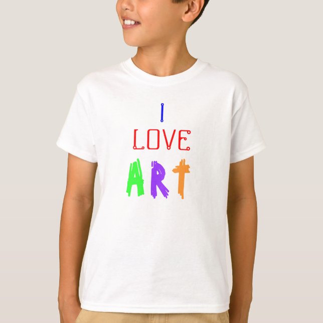 I Liebe Art Kids Shirt (Vorderseite)