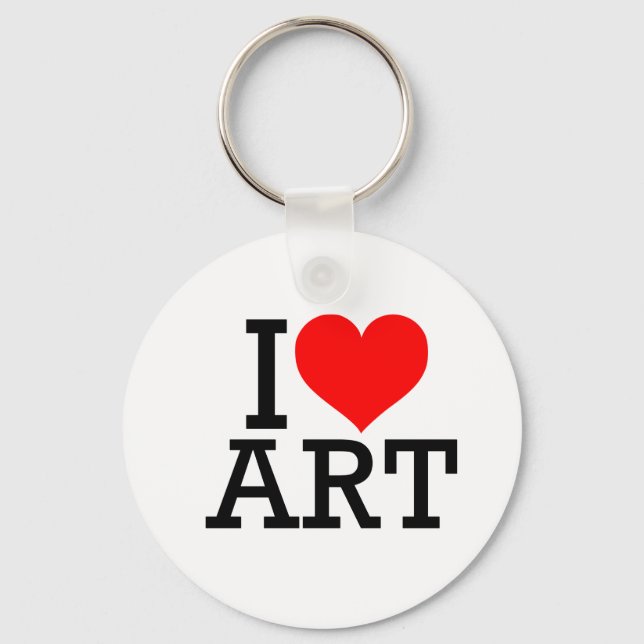 I Liebe Art Schlüsselanhänger (Vorderseite)