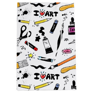 I Liebe Art Supplies Pattern Mittlere Geschenktüte