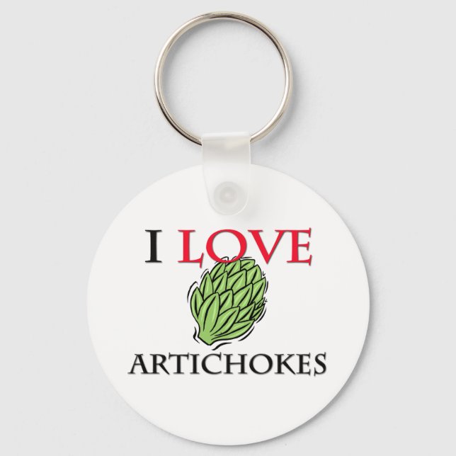 I Liebe Artichokes Schlüsselanhänger (Vorderseite)