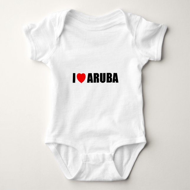 I Liebe Aruba Baby Strampler (Vorderseite)