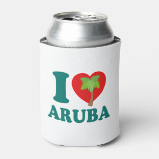 I Liebe Aruba Palm Tree Dosenkühler