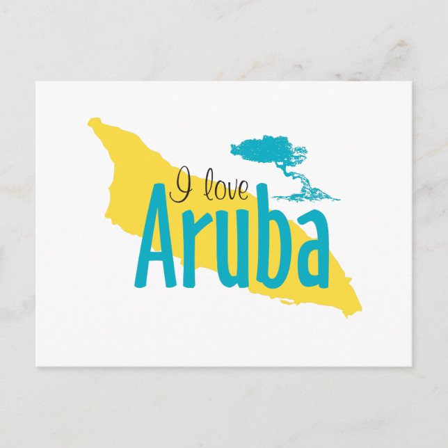 I Liebe Aruba Postkarte (Vorderseite)