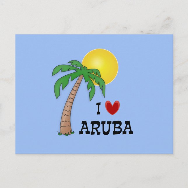 I Liebe Aruba Postkarte (Vorderseite)