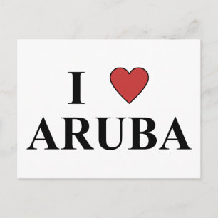 I Liebe Aruba Postkarte