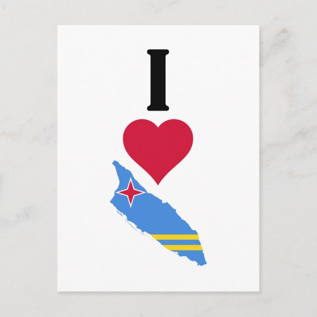 I Liebe Aruba Vertikal I Herz Aruba Flag Karte (Vorderseite)