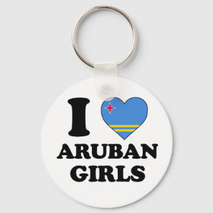 I Liebe Aruban Girls Schlüsselanhänger