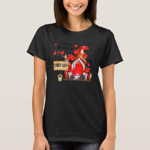 I Liebe as a mitte Lady Gnome Lunch Lady Heart V T-Shirt