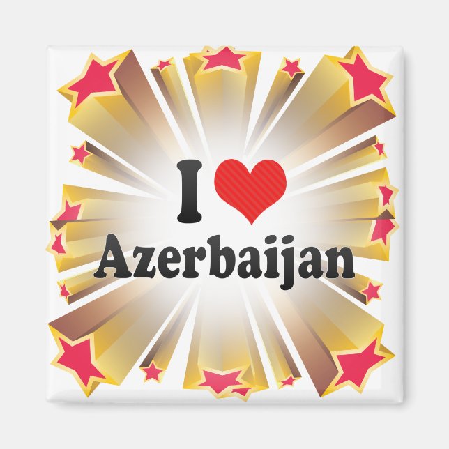 I Liebe Aserbaidschan Magnet (Vorne)