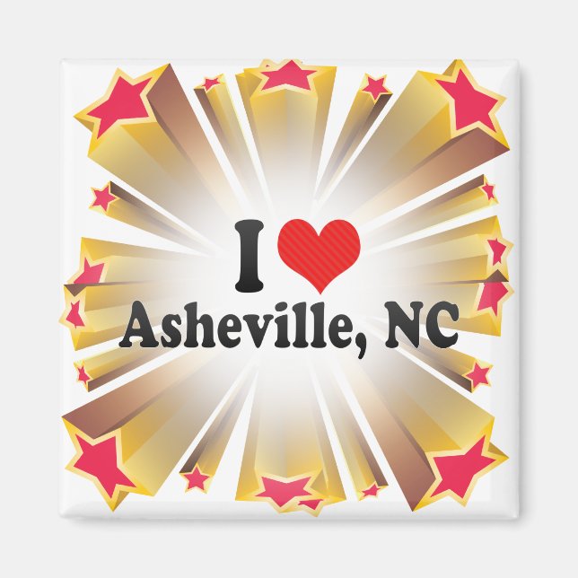 I Liebe Asheville, NC Magnet (Vorne)