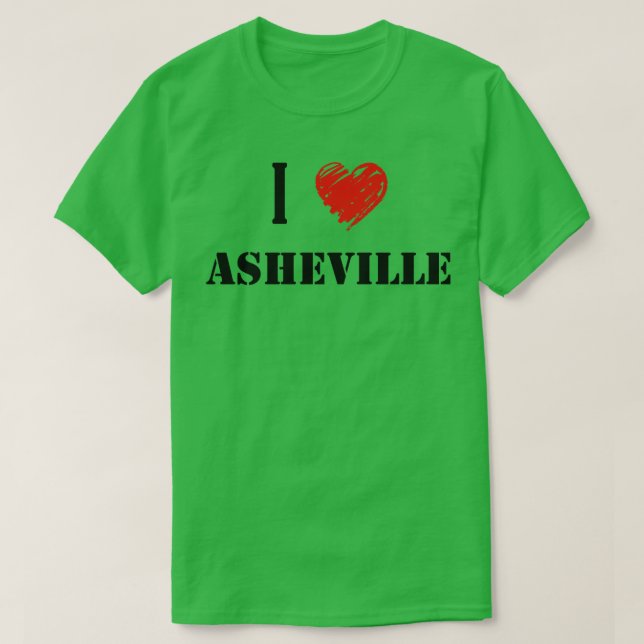 I Liebe Asheville T-Shirt (Design vorne)