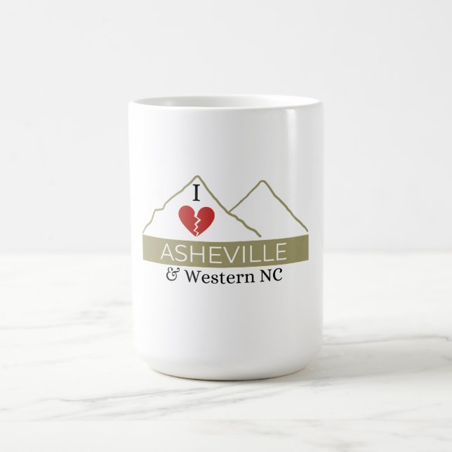 I Liebe Asheville & Western NC Kaffeetasse (Mittel)
