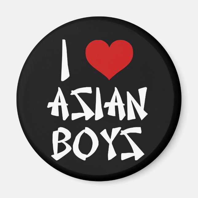 I Liebe Asiatische Jungen Magnet (Vorne)