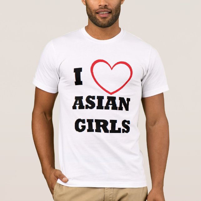I Liebe-asiatisches Mädchen-T-Shirt T-Shirt (Vorderseite)