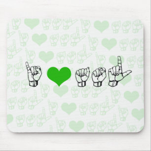 I Liebe ASL Mousepad