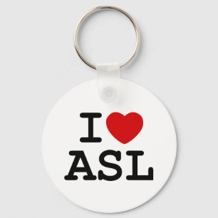 I LIEBE ASL SCHLÜSSELANHÄNGER