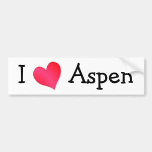 I Liebe Aspen Autoaufkleber