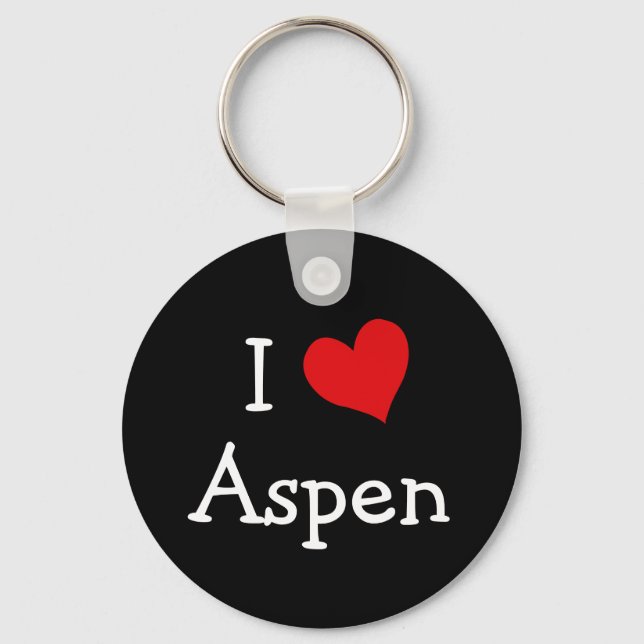 I Liebe Aspen Schlüsselanhänger (Vorderseite)