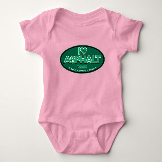 I Liebe Asphalt 1 Stück Baby Bodysuit - Rosa Baby Strampler (Vorderseite)