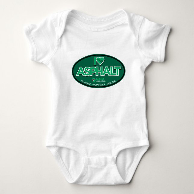 I Liebe Asphalt 1 Stück Baby Bodysuit - White Baby Strampler (Vorderseite)