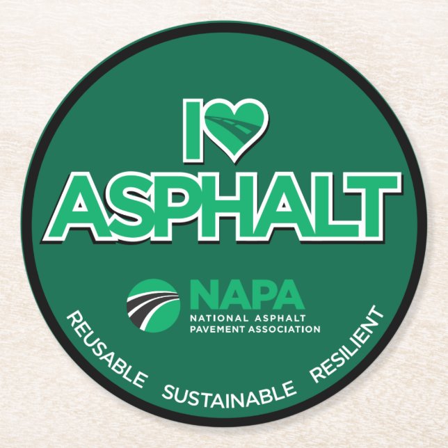I Liebe Asphalt Bar Paper Untersetzer (Vorderseite)