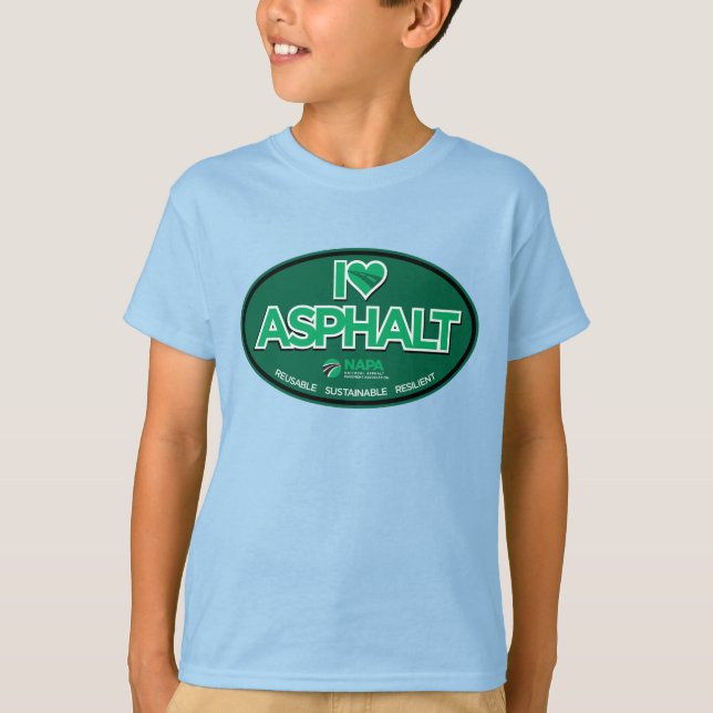I Liebe Asphalt Kinder T - Shirt - Blau (Vorderseite)