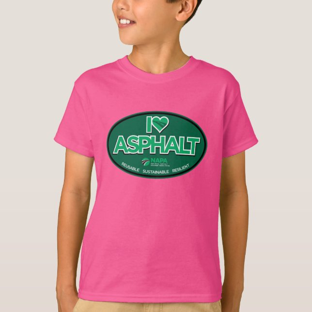 I Liebe Asphalt Kinder T - Shirt - Rosa (Vorderseite)