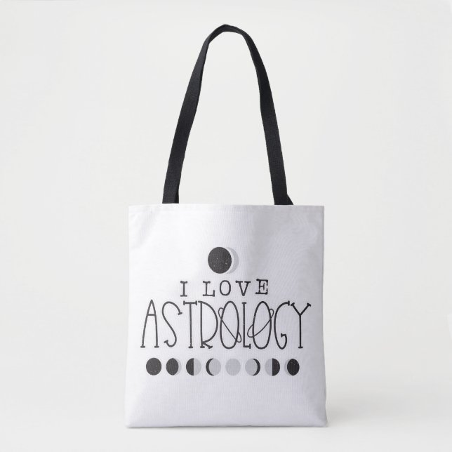 I Liebe Astrologie Sun & Moon Phasen Tasche (Vorderseite)