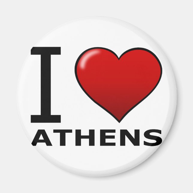 I LIEBE ATHEN, GA - GEORGIEN MAGNET (Vorne)