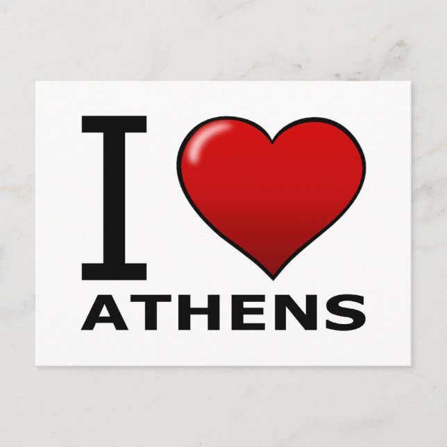 I LIEBE ATHEN, GA - GEORGIEN POSTKARTE (Vorderseite)