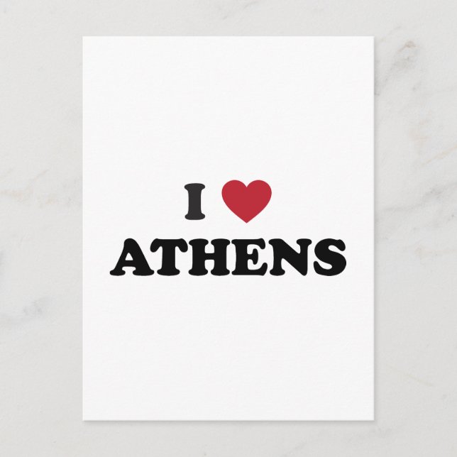 I Liebe Athen Georgien Postkarte (Vorderseite)