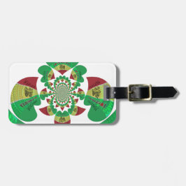 I Liebe Äthiopia Kaleidoscope - Heartfelt Rasta Ar Gepäckanhänger